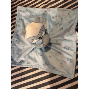 Modern Moments by Gerber Raccoon Baby Security Blanket Lovey Blue WM238223RA